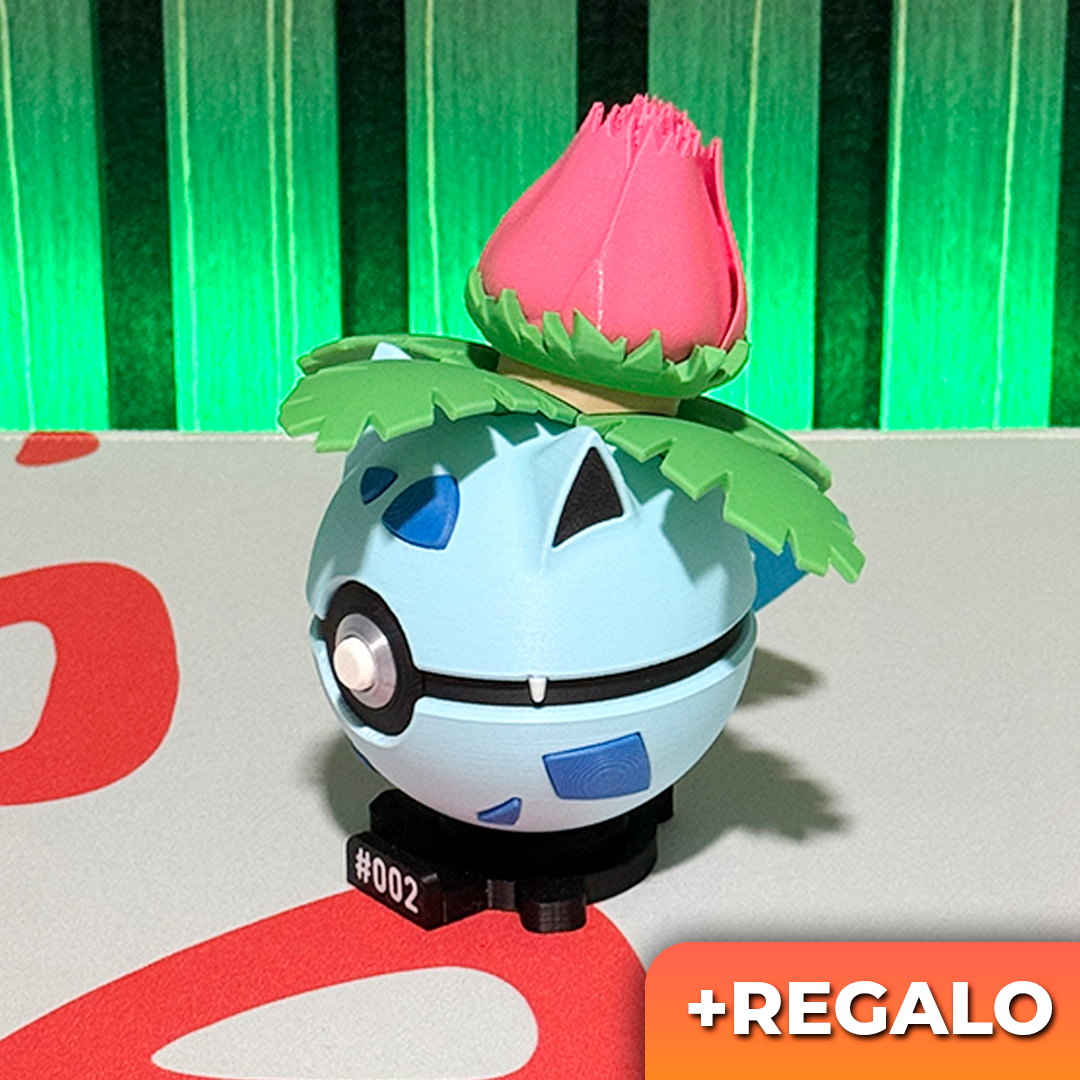 Poku-Bola Coleccionable Ivysaur #002 + REGALO