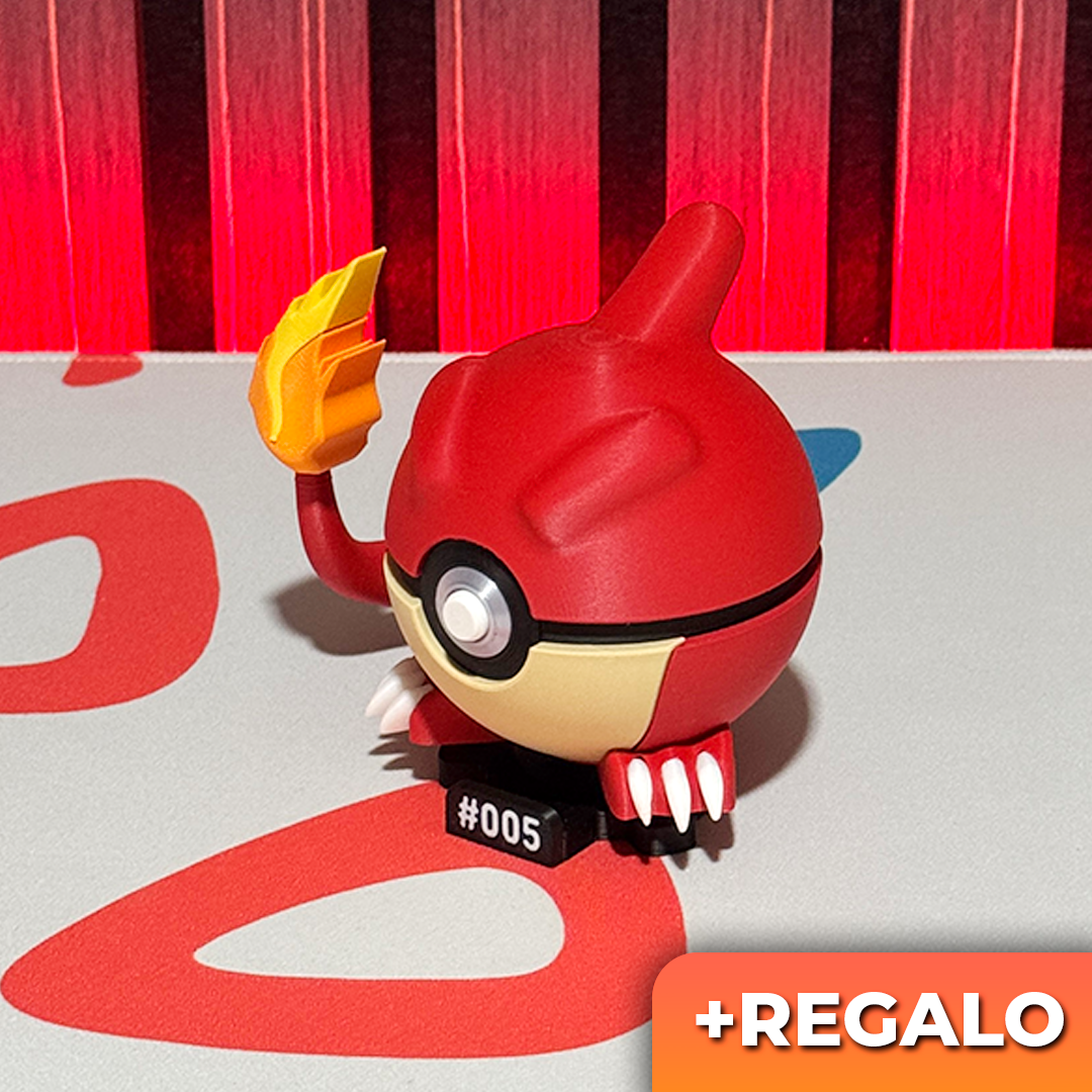 Poku-Bola Coleccionable Charmelon #005 + REGALO