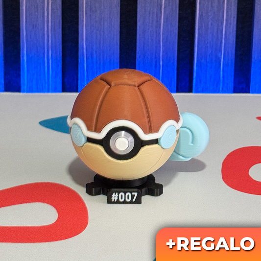 Poku-Bola Coleccionable Squirtle #007 + REGALO