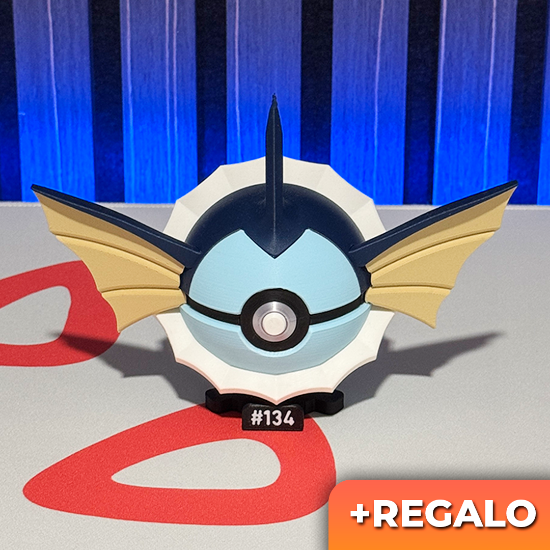Poku-Bola Coleccionable Vaporeon #134 + REGALO