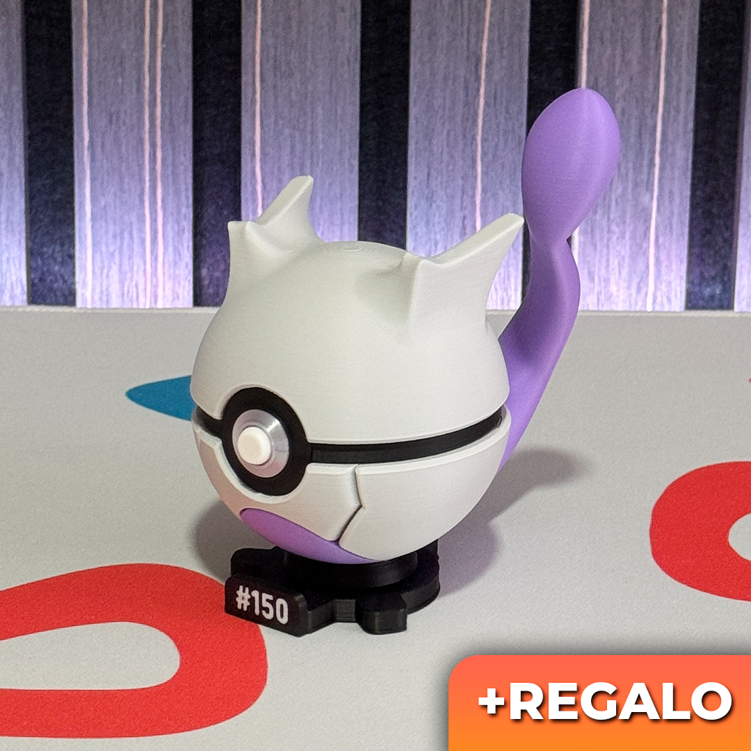 Poku-Bola Coleccionable MewTwo #150 + REGALO