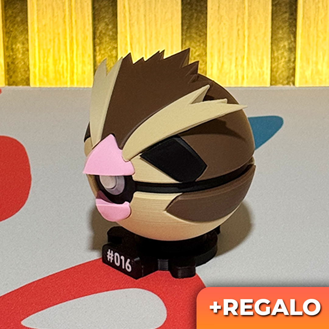 Poku-Bola Coleccionable Pidgey #016 + REGALO