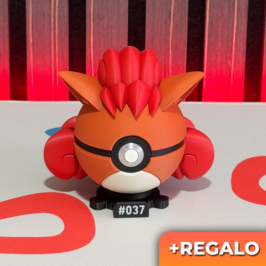 Poku-Bola Coleccionable Vulpix #037 + REGALO