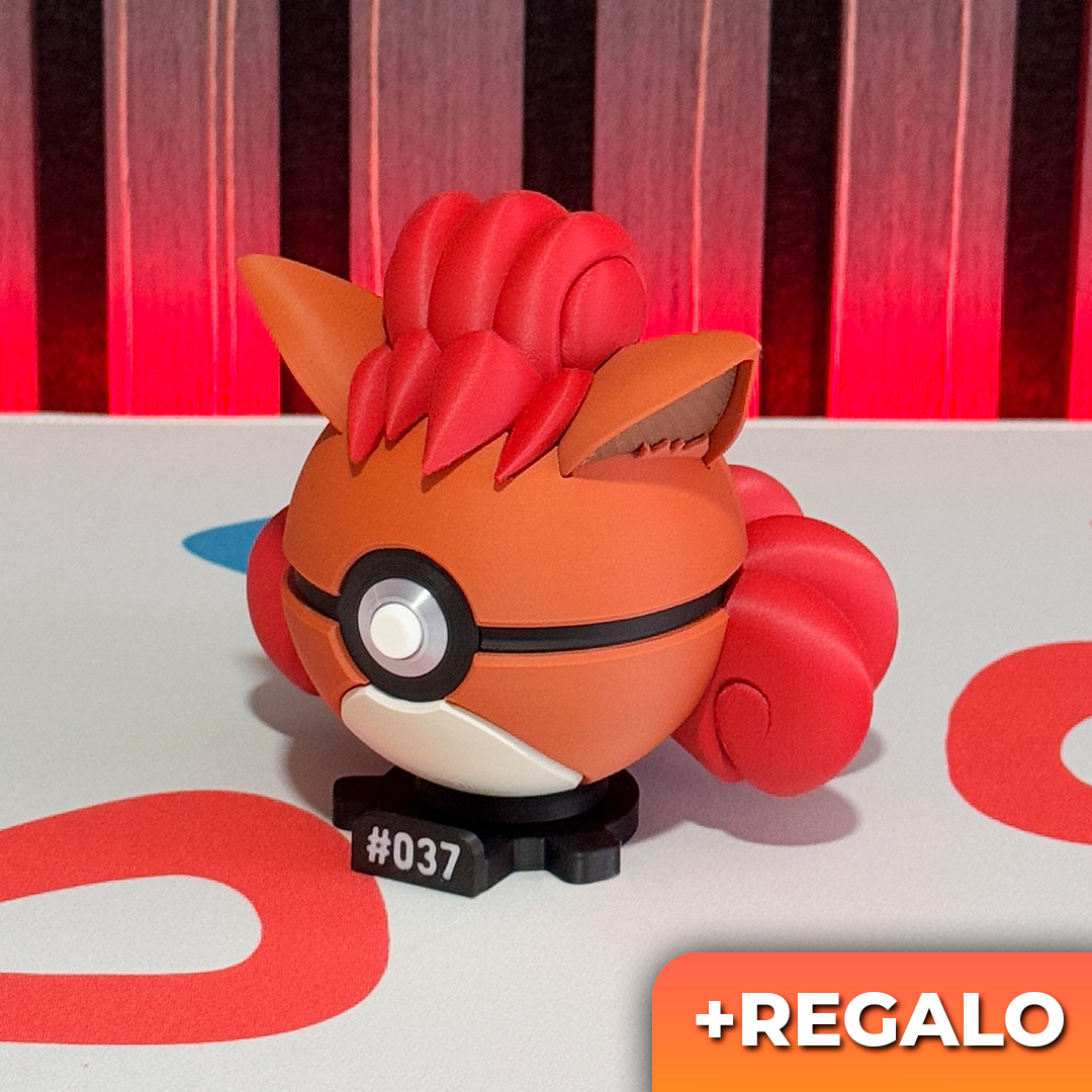 Poku-Bola Coleccionable Vulpix #037 + REGALO