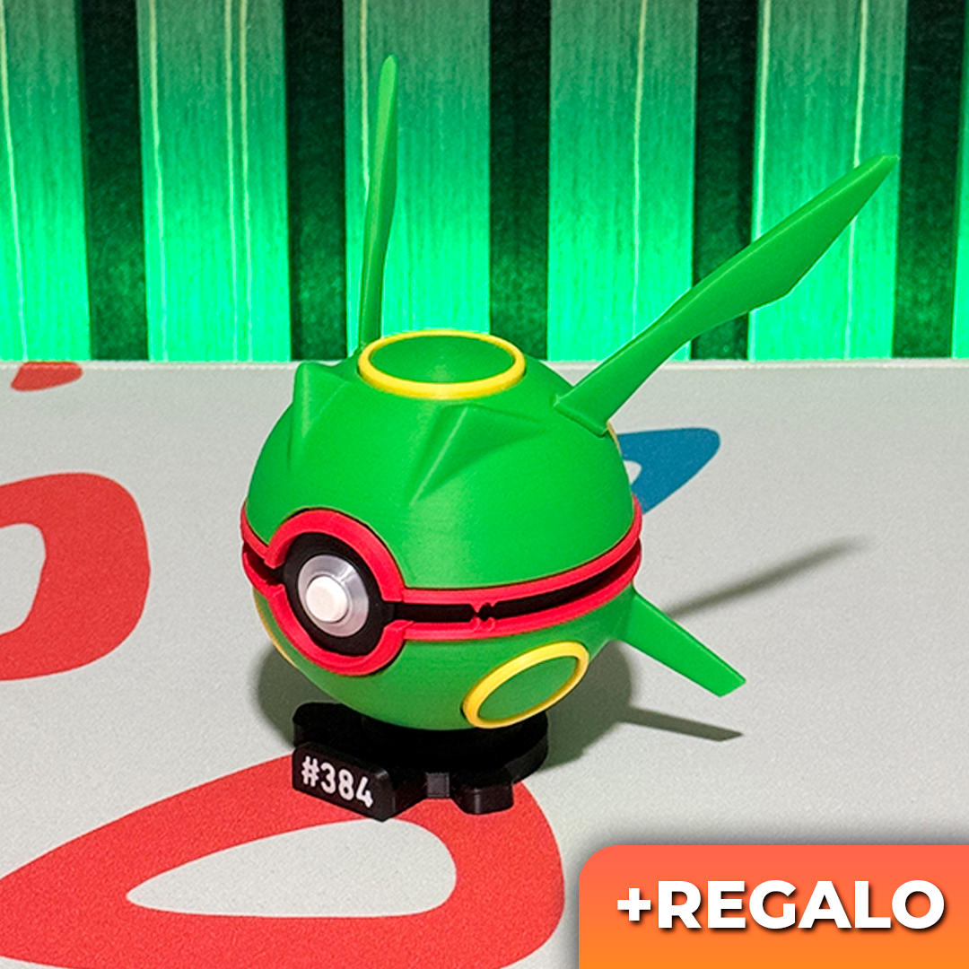 Poku-Bola Coleccionable Rayquaza #384 + REGALO