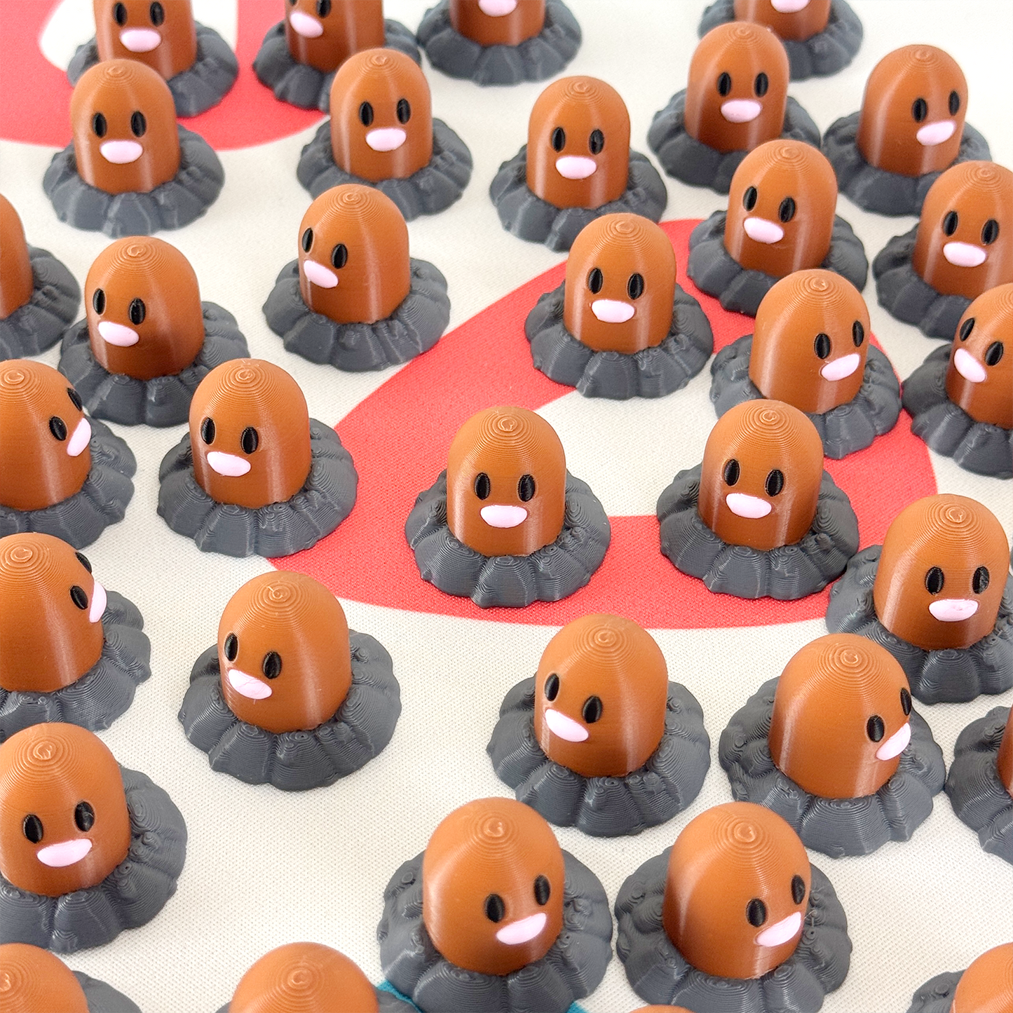 Poku-Chibi 050 - Diglett - Mini figura coleccionable