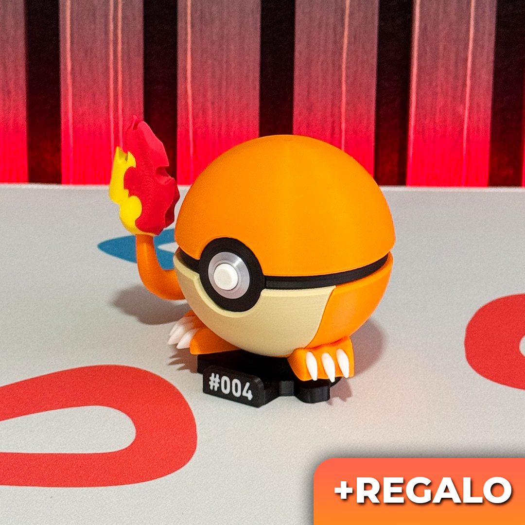 Poku-Bola Coleccionable Charmander #004 + REGALO