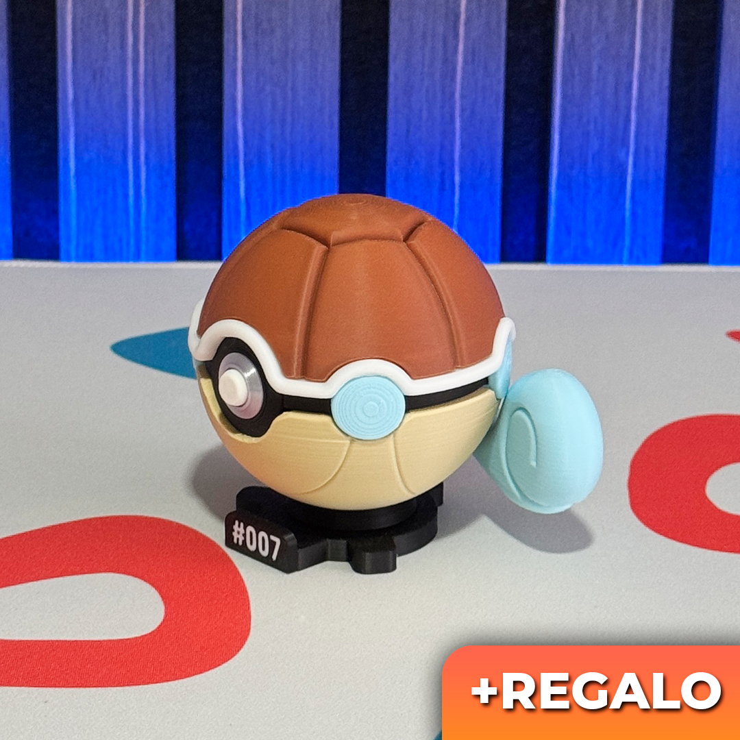 Poku-Bola Coleccionable Squirtle #007 + REGALO