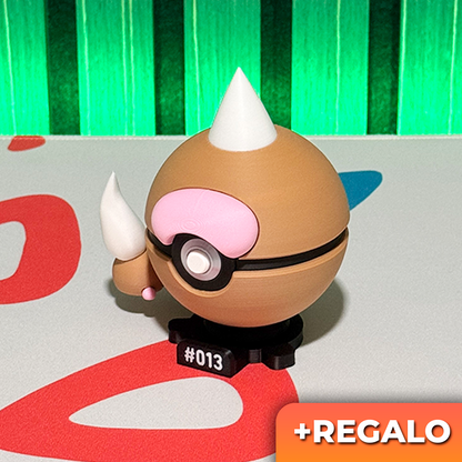 Poku-Bola Coleccionable Weedle #013 + REGALO