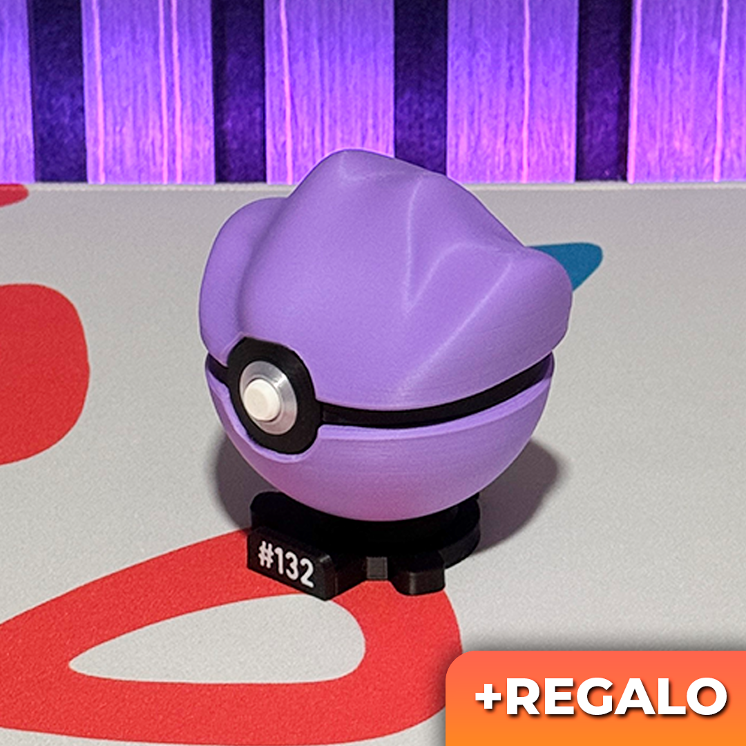 Poku-Bola Coleccionable Ditto #132 + REGALO