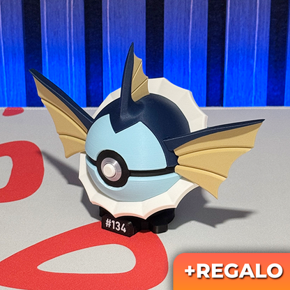 Poku-Bola Coleccionable Vaporeon #134 + REGALO