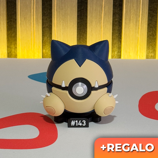 Poku-Bola Coleccionable Snorlax #143 + REGALO