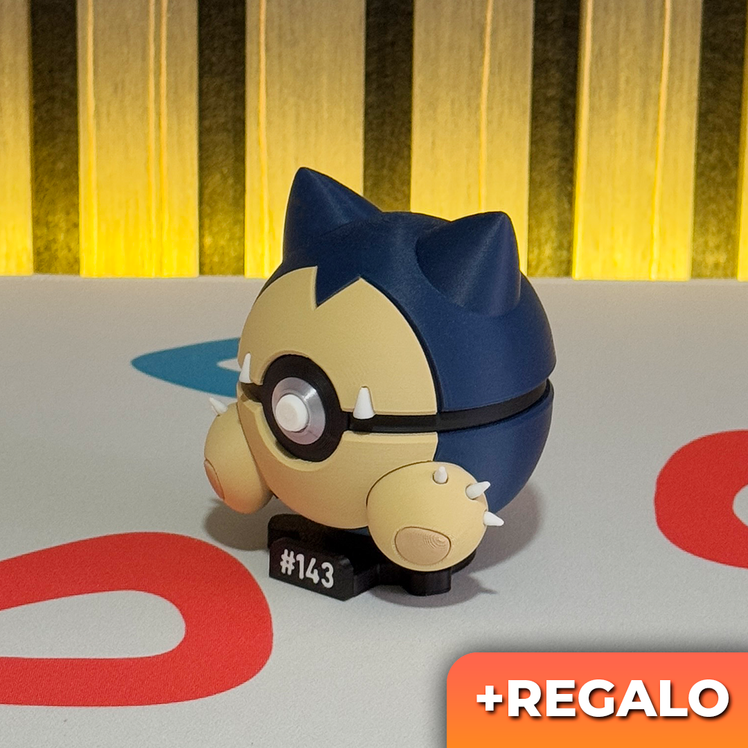 Poku-Bola Coleccionable Snorlax #143 + REGALO