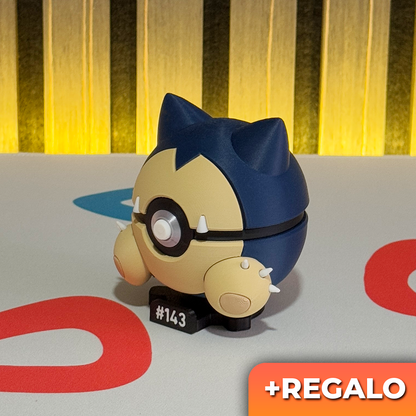 Poku-Bola Coleccionable Snorlax #143 + REGALO