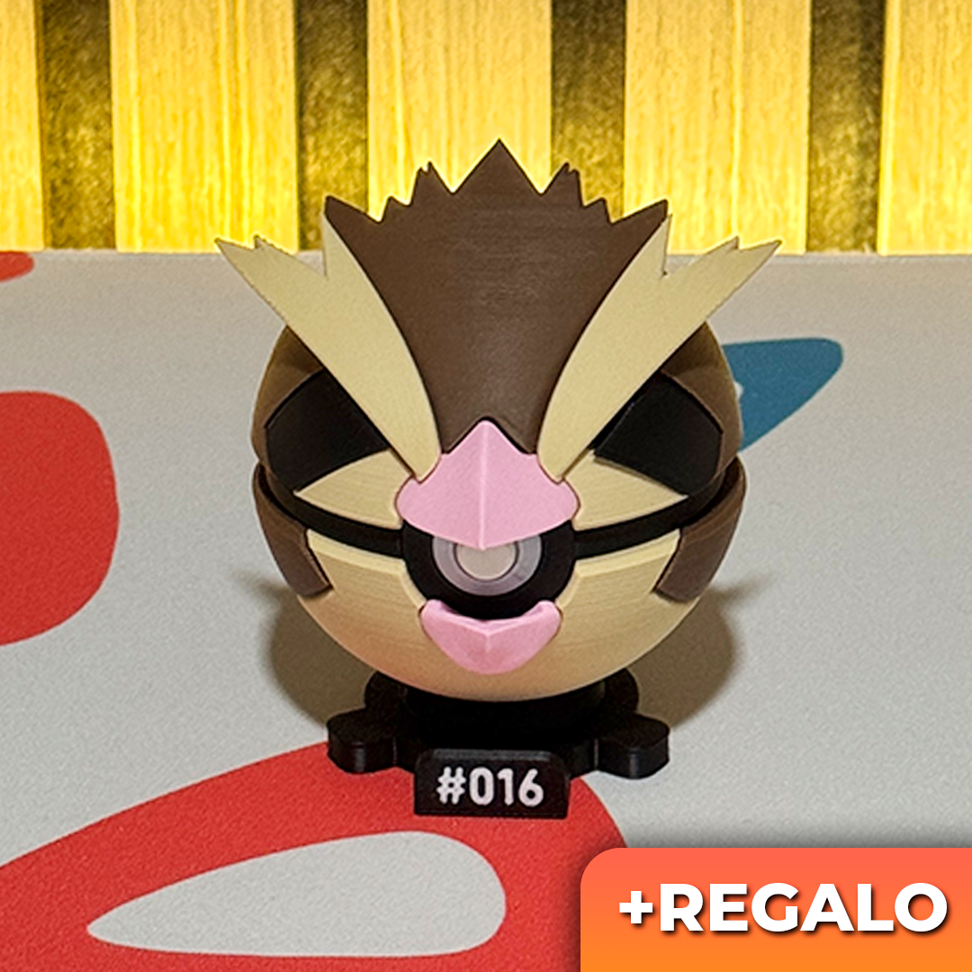 Poku-Bola Coleccionable Pidgey #016 + REGALO