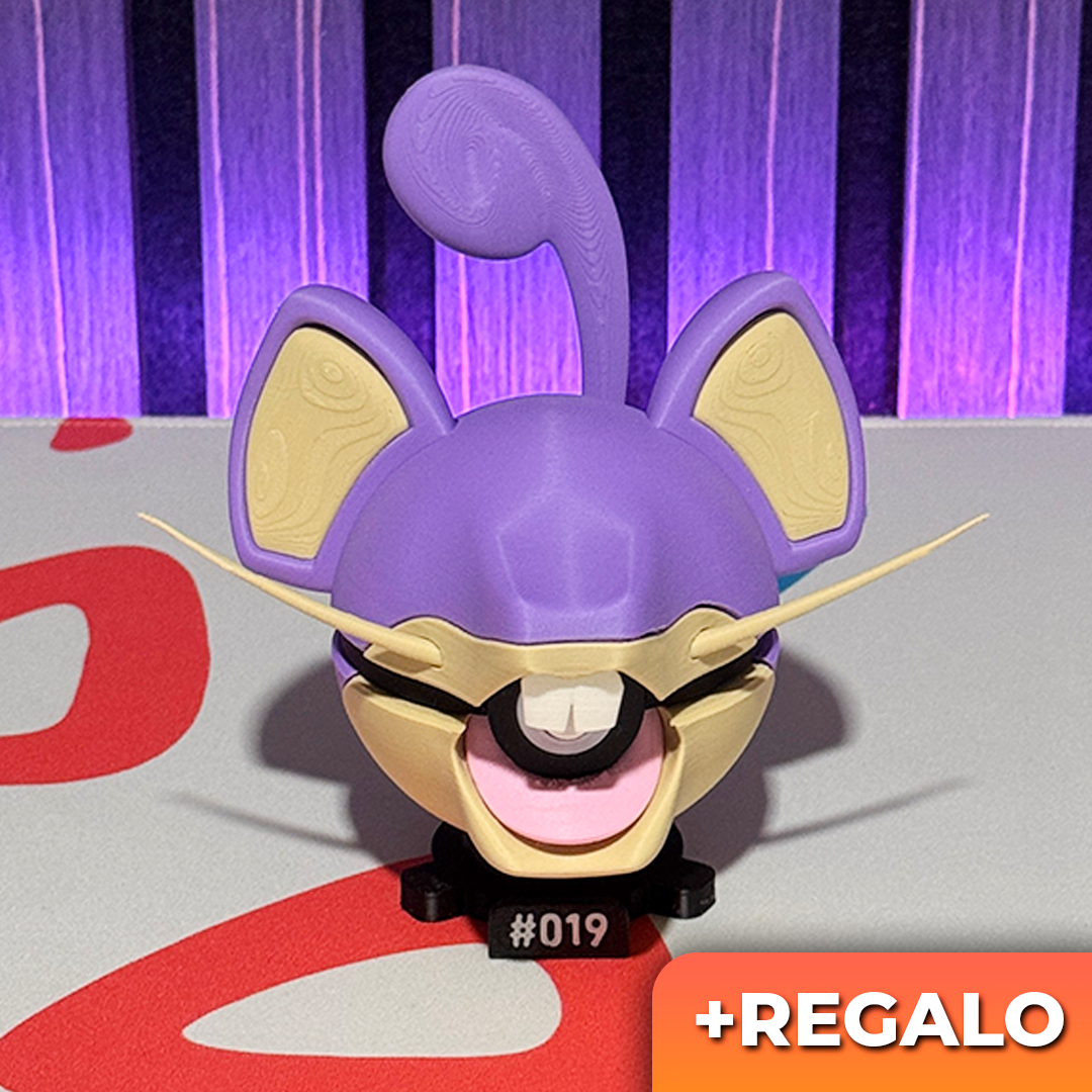 Poku-Bola Coleccionable Rattata #019 + REGALO