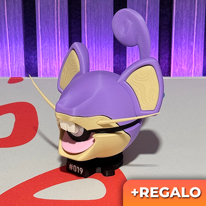 Poku-Bola Coleccionable Rattata #019 + REGALO