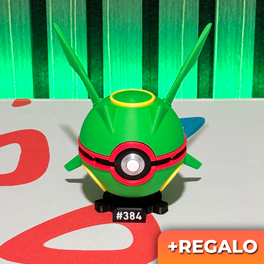 Poku-Bola Coleccionable Rayquaza #384 + REGALO