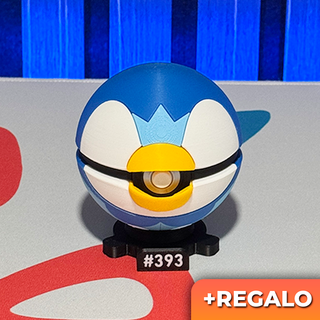 Poku-Bola Coleccionable Piplup #392 + REGALO