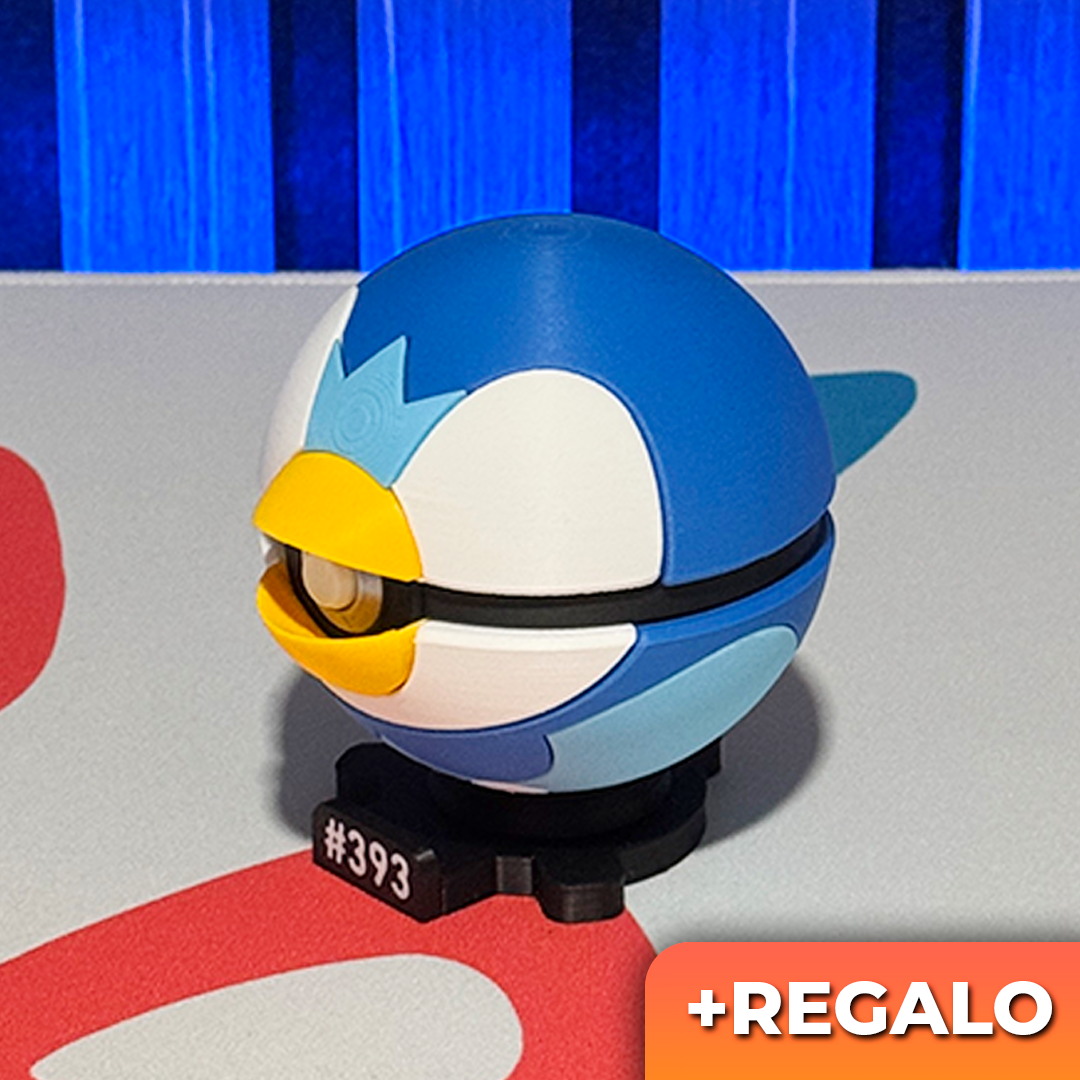 Poku-Bola Coleccionable Piplup #392 + REGALO